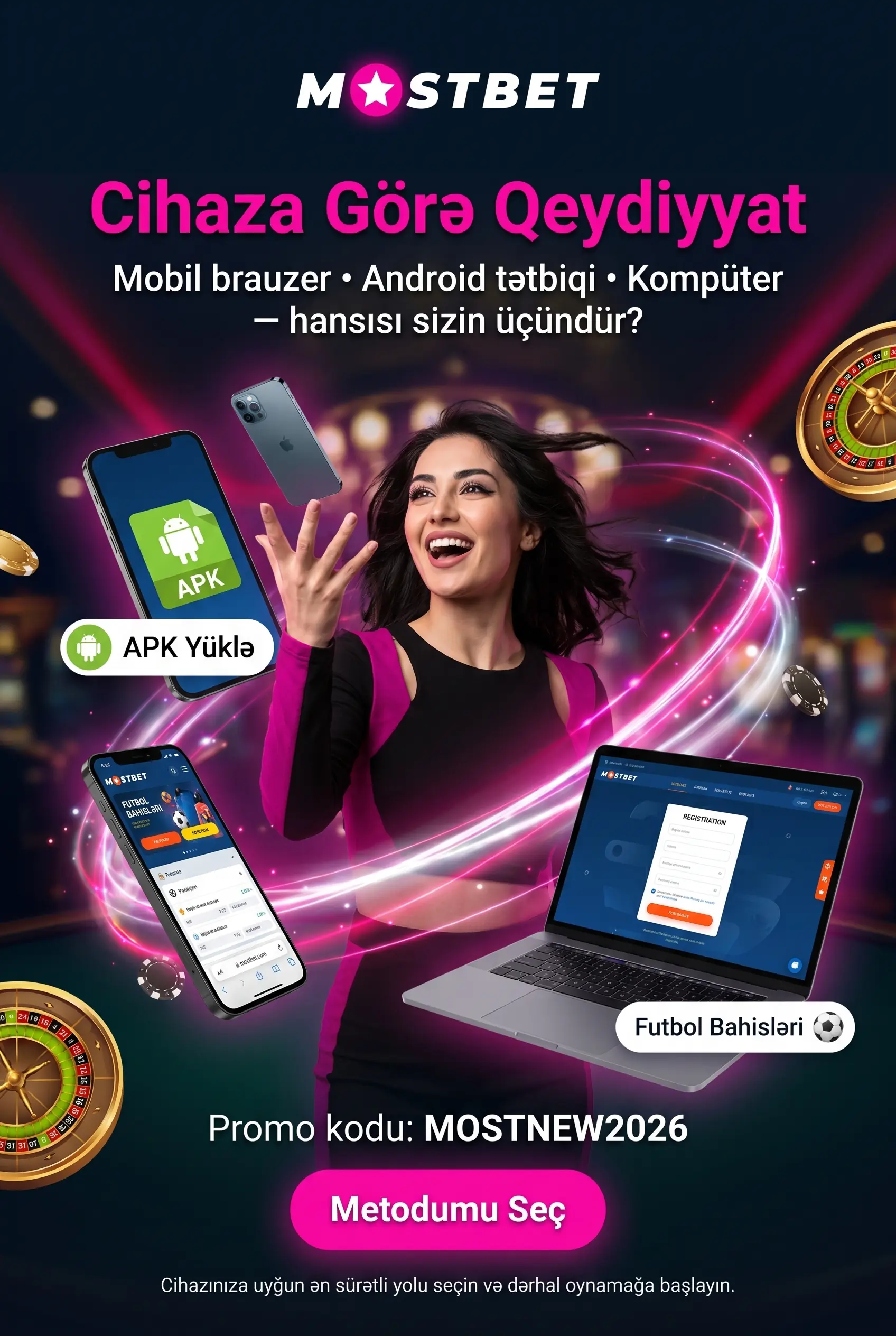 Cihaza görə qeydiyyat üsulunun seçimi