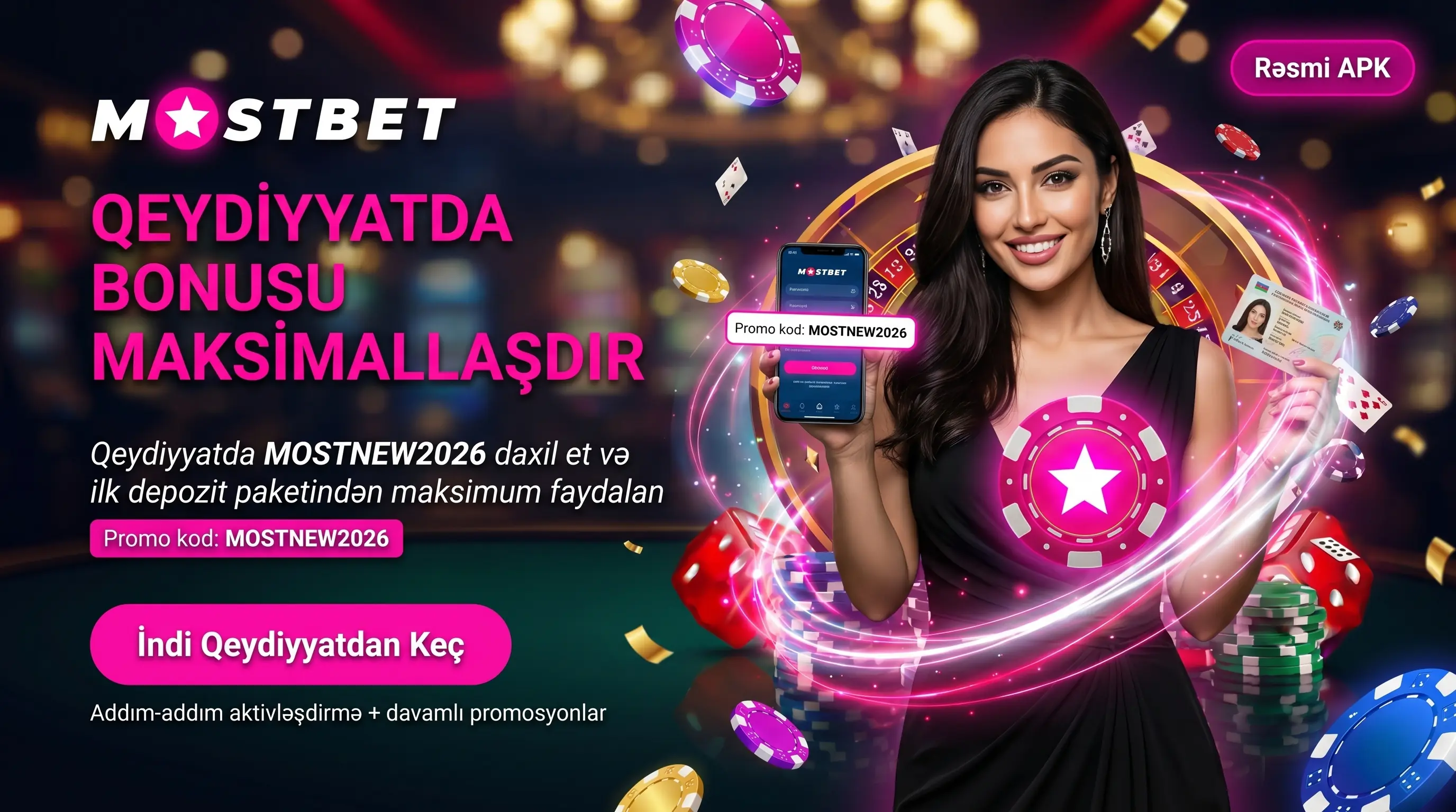 Azərbaycanda Mostbet promo kodu bonusları